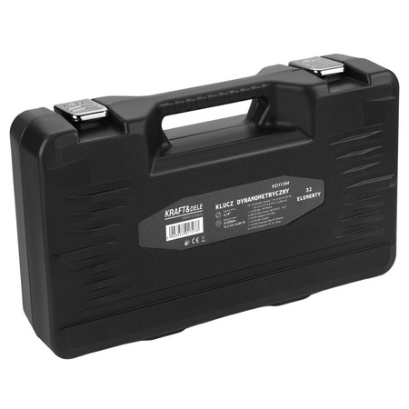 KLUCZ DYNAMOMETRYCZNY 1/4" 5-25Nm ZESTAW 32el, KD11394