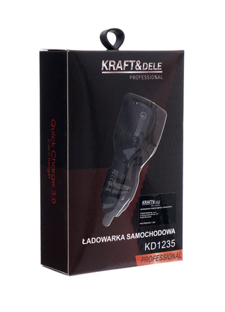 Ładowarka samochodowa QUICK CHARGE 2 porty USB KD1235