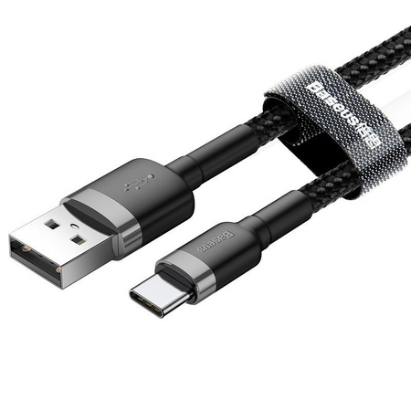 Kabel USB do USB-C Baseus Cafule 3A 1m (szaro-czarny)