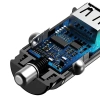 Ładowarka samochodowa Baseus Circular 2xUSB QC3.0 5A 30W (czarna)