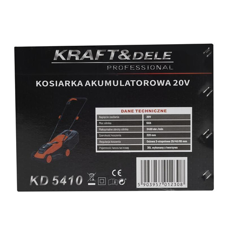 Kosiarka akumulatorowa 20V 6Ah 30L KD5410