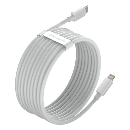 Kabel USB-C do Lightning Baseus Simple Wisdom, PD, 20W, 1.5m (biały) 2szt.