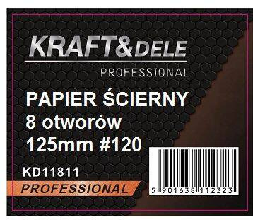 Papier ścierny 50szt. krążek 125mm P120 na rzep KD11811