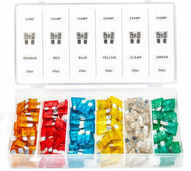 Bezpieczniki samochodowe 120szt. 5-30A KD1300