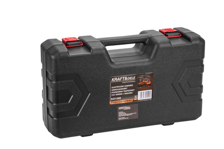 LEWAREK SAMOCHODOWY ELEKTRYCZNY PODNOŚNIK TRAPEZOWY ŻABA 12V 3T WALIZKA KD1369