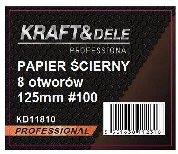 Papier ścierny 50szt. krążek 125mm na rzep KD11810