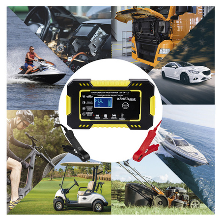 Automatyczny prostownik akumulatorowy LCD 12V / 6A KD1290