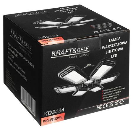 LAMPA WARSZTATOWA LED SUFITOWA SKŁADANA 180W 18500LM KD3484