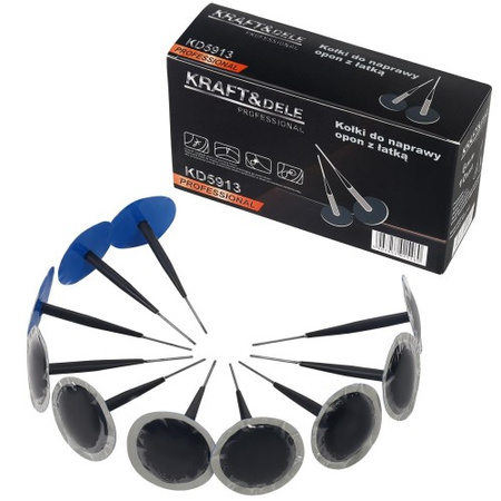 Kołki do naprawy opon z łatką 6mm 10 sztuk KD5913