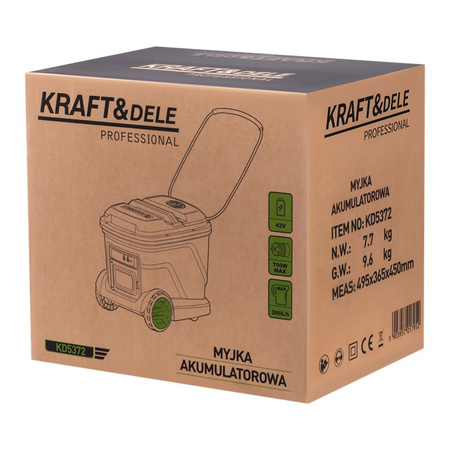 Myjka akumulatorowa ze zbiornikiem 20L 700W 42V 3000mAh 200bar 260l/h KD5372