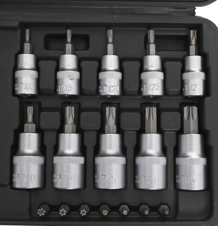 Zestaw Bitów i Nasadek Torx 30cz. KD10242