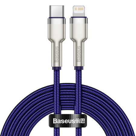 Kabel USB-C do Lightning Baseus Cafule, 20W, 2m (fioletowy)