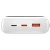 Powerbank Baseus Qpow PRO z kablem Lightning, portem USB-C i USB, 20000mAh, 20W (biały)