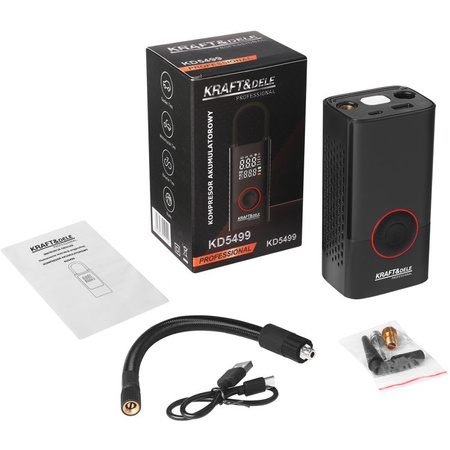 KOMPRESOR AKUMULATOROWY + LATARKA 85W 4000mAh KD5499