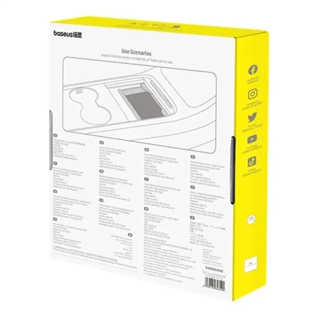 Pojemnik samochodowy Tesla Baseus (szary)