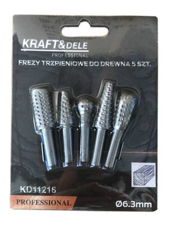 Frezy trzpieniowe do drewna 5szt.KD11216