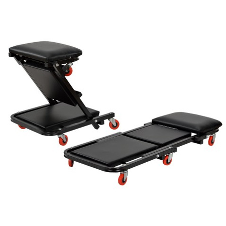 Leżak warsztatowy, siedzisko KD378 składane Leżanka