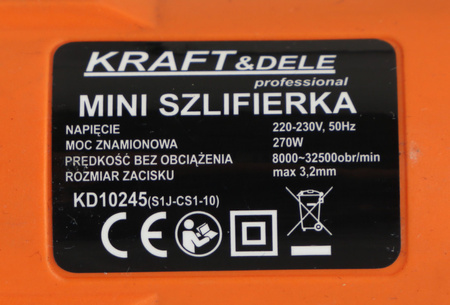 Mini szlifierka 270W KD10245 235elem.