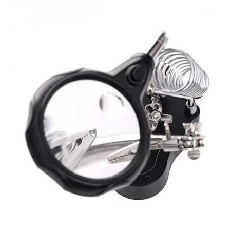 Uchwyt / lupa do lutowania LED "trzecia ręka" KD10455