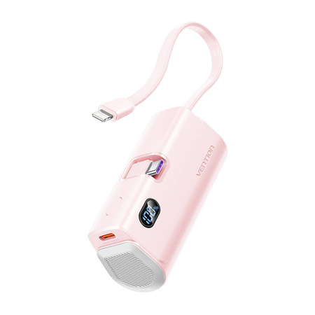 Powerbank Vention wyświetlacz LED 4800mAh 22.5W FHQP0 (różowy)