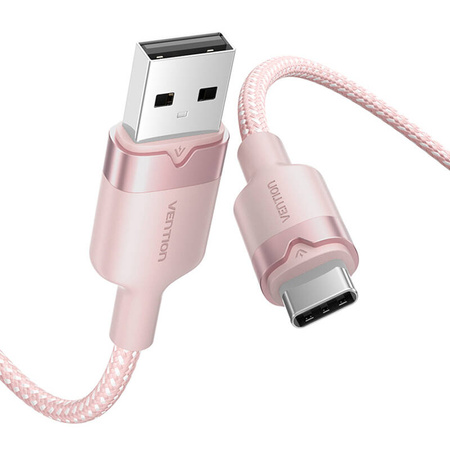 Kabel USB 2.0 A do USB-C 3A Vention CTNPH 2M (różowy)