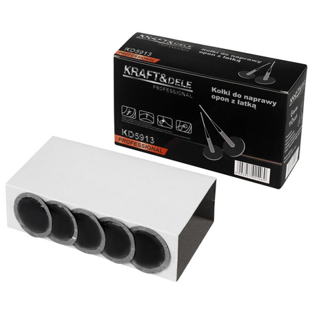 Kołki do naprawy opon z łatką 6mm 10 sztuk KD5913