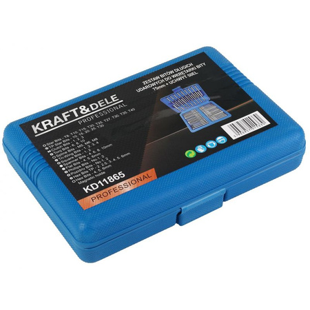 Zestaw bitów długich udarowych do wkrętarki 75mm + uchwyt 50el, KD11865