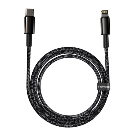 Kabel USB-C do Lightning Baseus Tungsten Gold, 20W, 5A, PD, 2m (czarny)