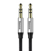 Kabel audio mini jack 3,5mm AUX Baseus Yiven 1,5m (czarno-srebrny)